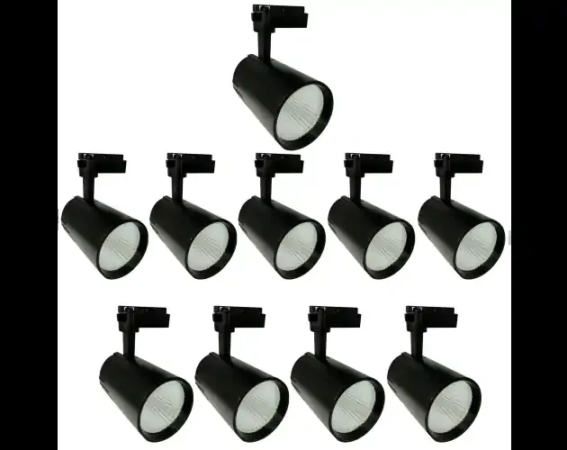 10x foco techo LED carril 30w, blanco 3000k, 3000lm, monofásico, negro | Brico Depôt Compra Online