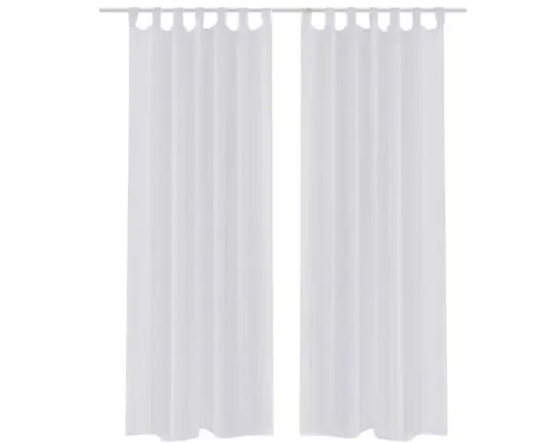 2 cortinas blancas transparentes 140 x 225 cm | Brico Depôt A Buon Prezzo