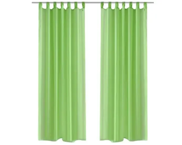 2 cortinas verdes transparentes 140 x 175 cm | Brico Depôt Soddisfatti O Rimborsati