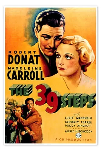 39 STEPS, THE, Robert Donat, Madeleine Carroll, 1935 Everett Collection