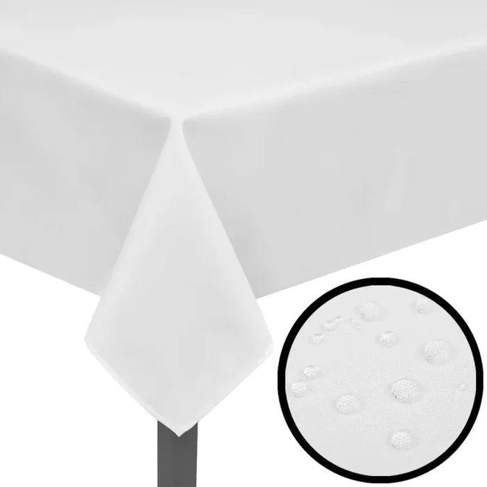 5 manteles blancos 100 x 100 cm