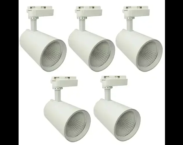 5x foco techo LED carril 30w, blanco 3000k, 3000lm, monofásico, blanco | Brico Depôt Non Perdere