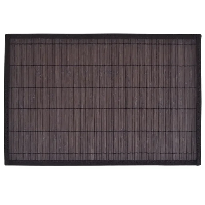 6 salvamanteles de bambú 30×45 cm marrón oscuro