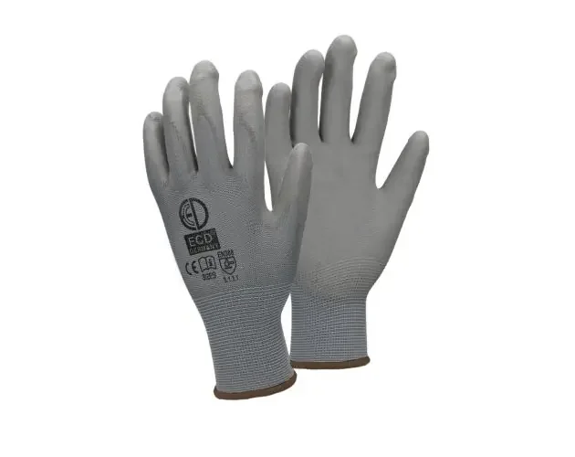 60x par guantes de trabajo con revestimiento gris ecd germany | Brico Depôt Occasione