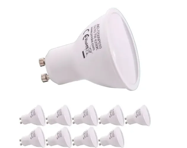 A Buon Prezzo 10x bombilla LED gu10 7w, 650 lm, luz blanca cálida 3000k | Brico Depôt