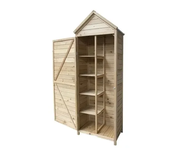 A Buon Prezzo Armario multiusos para jardín gardiun candy 35x70x177 cm en madera con puer | Brico Depôt