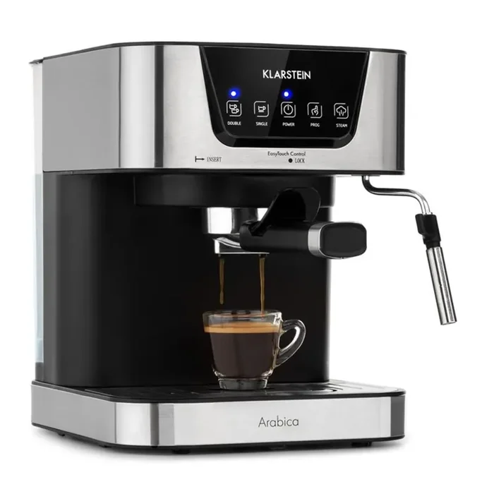 A Buon Prezzo Klarstein Arabica Cafetera Espresso 1050W 15bar Plata Plata Metálica