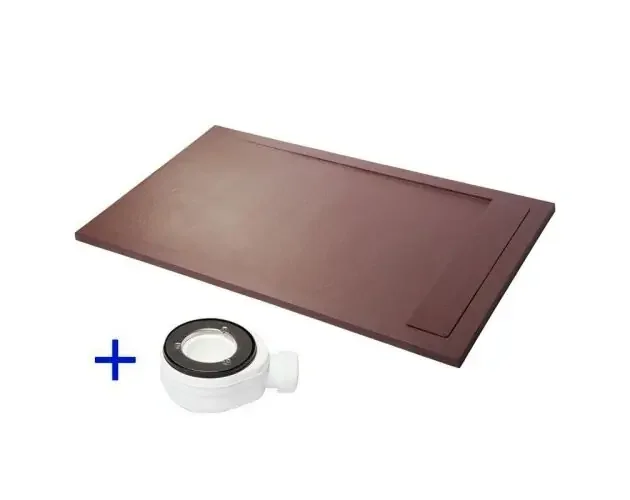 A Buon Prezzo Plato de ducha de resina 110×80 premium ambiente chocolate ral 8017 80×110 | Brico Depôt