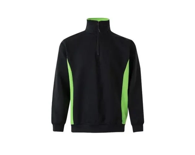A Buon Prezzo Sudadera bicolor cremallera 3xl negro/verde lima | Brico Depôt