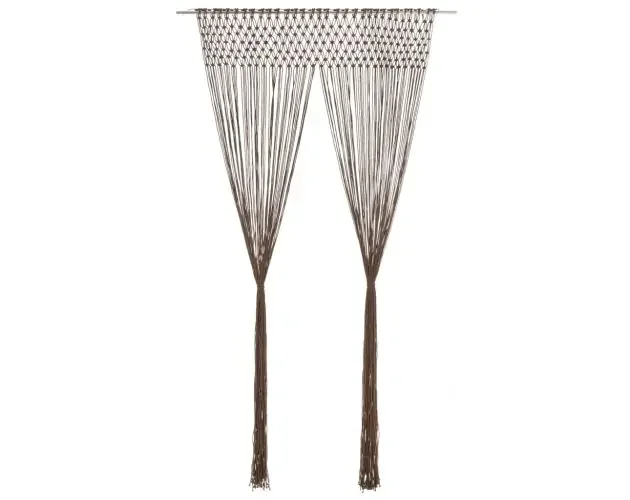 A Buon Prezzo vidaXL cortina de macramé aLGodón gris taupé 140×240 cm | Brico Depôt