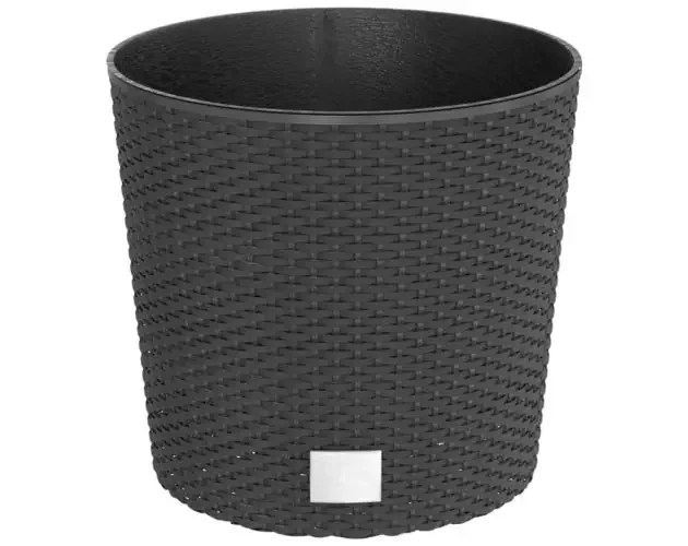 A Buon Prezzo vidaXL macetero interior extraíble pp ratán gris antracita 15/15,3 l | Brico Depôt