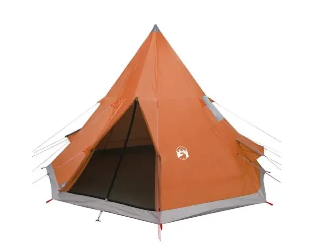 A Buon Prezzo vidaXL tienda de campaña tipi para 4 personas impermeable naranja | Brico Depôt