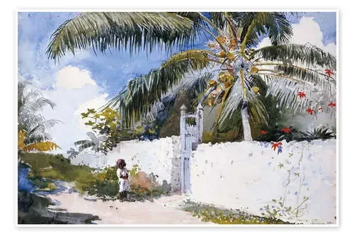 A Garden in Nassau de Winslow Homer Bridgeman Images