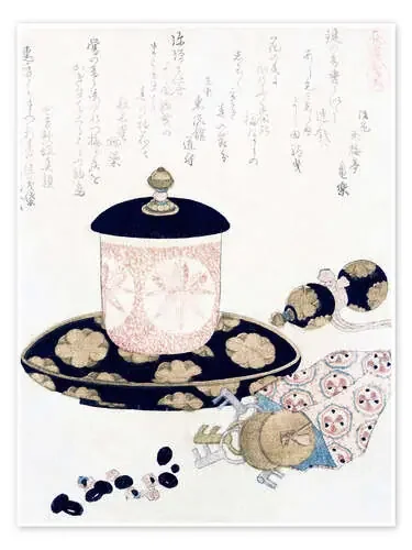 A Pot of Tea and Keys de Katsushika Hokusai Bridgeman Images