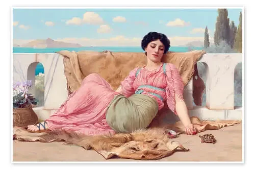 A Quiet Pet de John William Godward Master Collection
