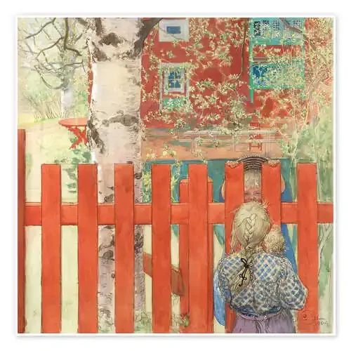 A través de la valla de Carl Larsson Master Collection