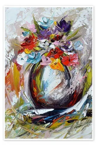 Abstract flower vase II de Theheartofart Gena