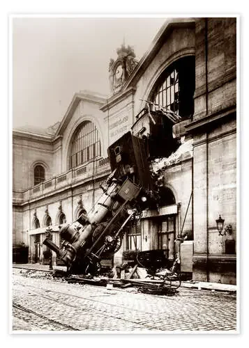 Accidente de tren en la estación de Montparnasse en París de John Parrot Stocktrek Images