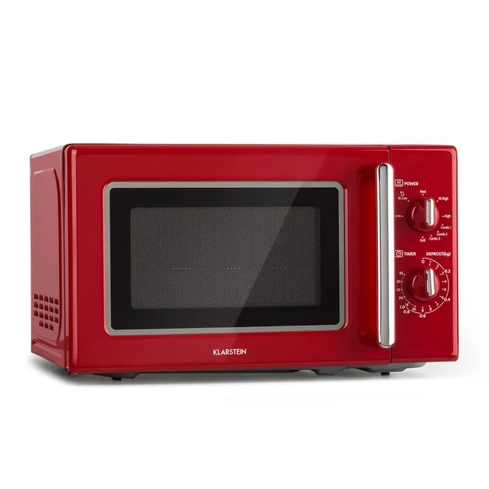 Acquista Ora Caroline Microondas con grill | 20 litros | Microondas de 700 W/Grill de 1000 W | Plato giratorio de 25,5 cm de Ø | QuickSelect | Diseño retro Rojo