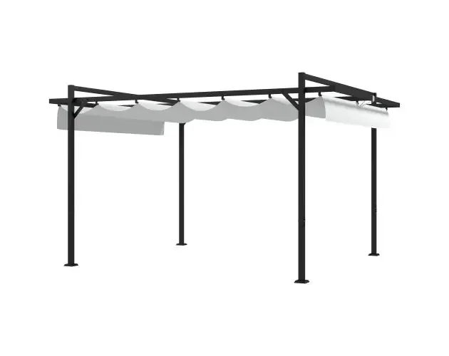 Acquista Ora Pérgola 297x397x235 cm poliéster, acero color blanco Outsunny | Brico Depôt