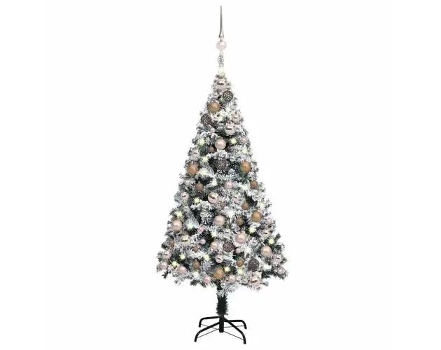 Acquista Ora vidaXL árbol de navidad preiluminado con luces y bolas verde 150 cm | Brico Depôt
