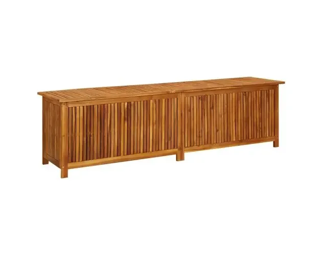 Acquista Ora vidaXL caja de almacenaje de jardín madera maciza acacia 200x50x58 cm | Brico Depôt