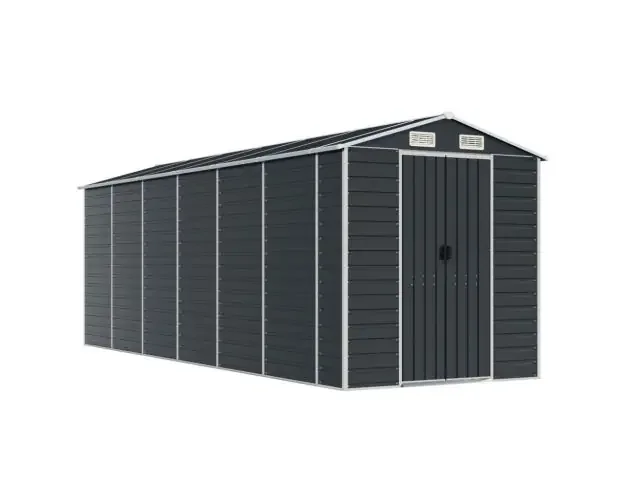 Acquista Ora vidaXL cobertizo de jardín acero galvanizado antracita 191x555x198 cm | Brico Depôt
