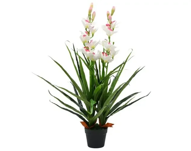 Acquista Ora vidaXL planta artificial orquídea con macetero 100 cm verde | Brico Depôt