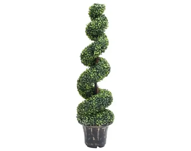 Acquista Ora vidaXL planta espiral de boj artificial con macetero verde 117 cm | Brico Depôt
