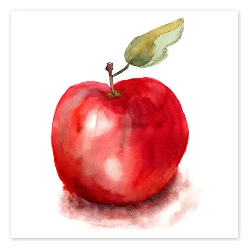 Acuarela de una manzana Editors Choice