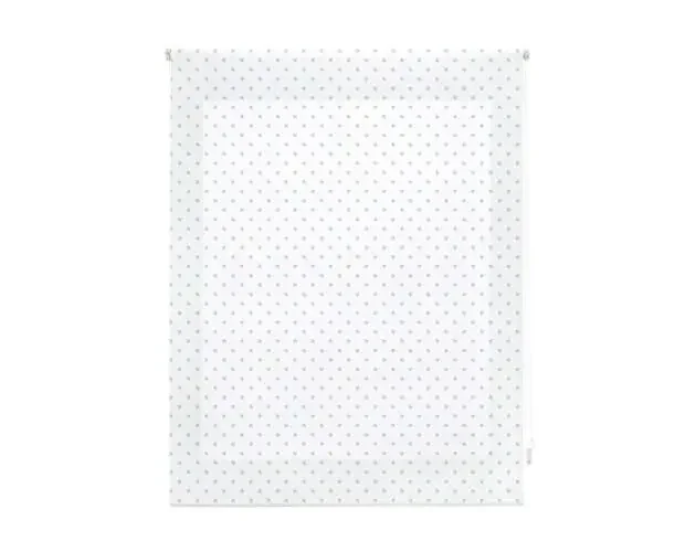 Affare Estor enrollable premium 160×180 blanco con motas turquesas | Brico Depôt
