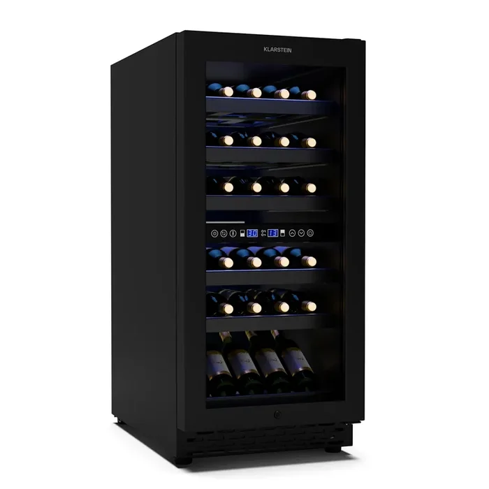Affare Klarstein Vinovilla 30 Duo refrigerador de vino | 2 zonas de refrigeración 30 botellas | 2 zonas de refrigeración | Negro Mate