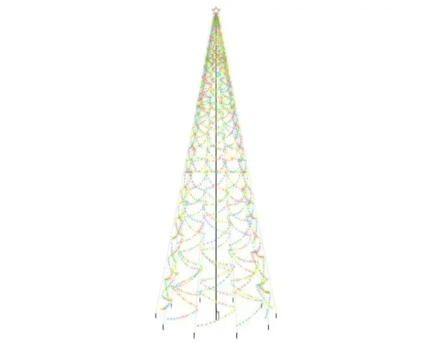 Affare vidaXL árbol de navidad con pincho 3000 LED de colores 800 cm | Brico Depôt