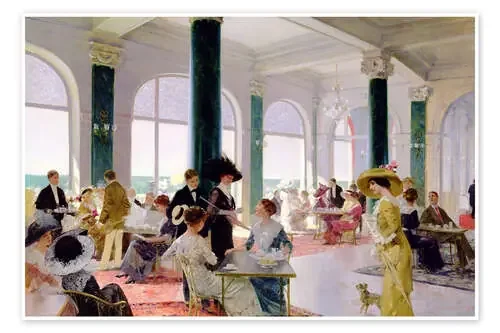Afternoon tea de Rene Lelong Bridgeman Images