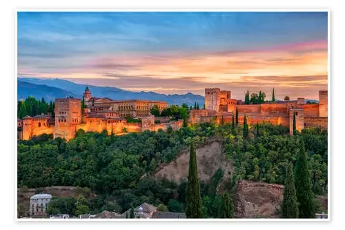 Alhambra al atardecer de Jürgen Feuerer