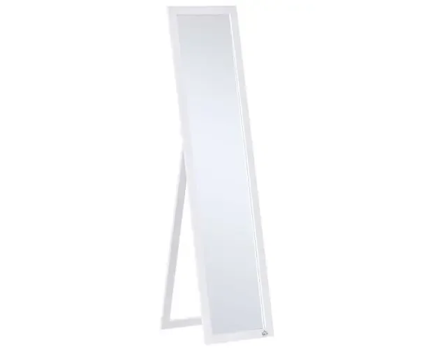 All’Ingrosso Espejo de pie 37x37x154 cm mdf, cristal color blanco Homcom | Brico Depôt