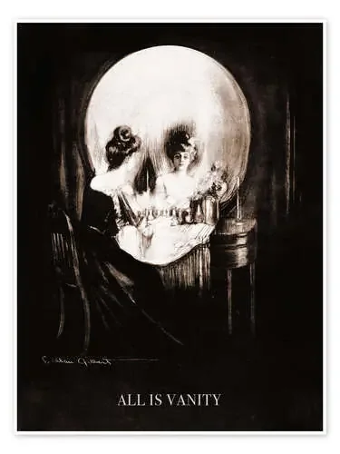 All is vanity (Sepia) de Charles Allan Gilbert Master Collection