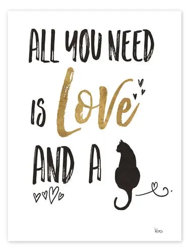 All you need is love and a cat (inglés) de Veronique Charron Wild Apple Graphics