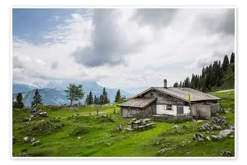 Almhütte in Salzburg, alpine pasture in the Alps de Gerhard Wild
