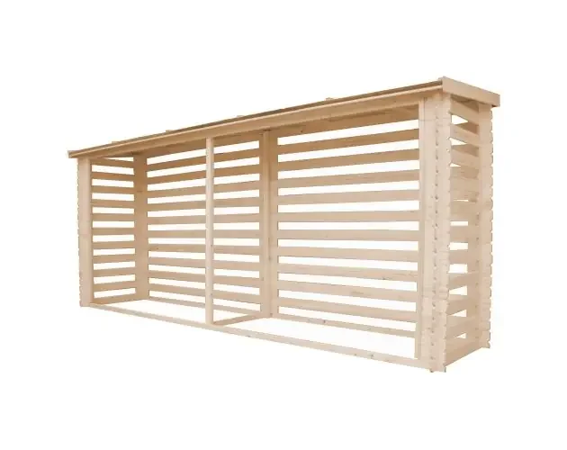 Alta Qualità Caseta de leña doble – 458 x 112 cm/4 m² – TIMBELA M203 | Brico Depôt