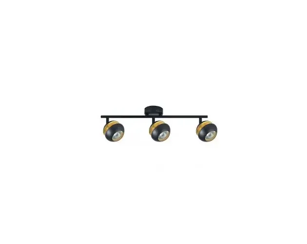 Alta Qualità Regleta 3 luces beethoven negro 8.5cm | Brico Depôt