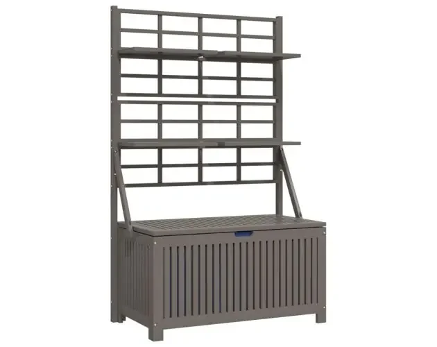 Alta Qualità vidaXL caja de almacenaje con enrejado madera de acacia 99x50x160 cm | Brico Depôt