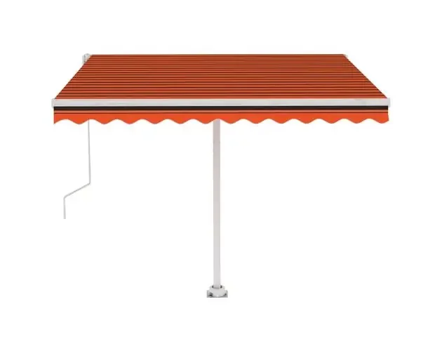 Alta Qualità vidaXL toldo de pie automático naranja y marrón 350×250 cm | Brico Depôt