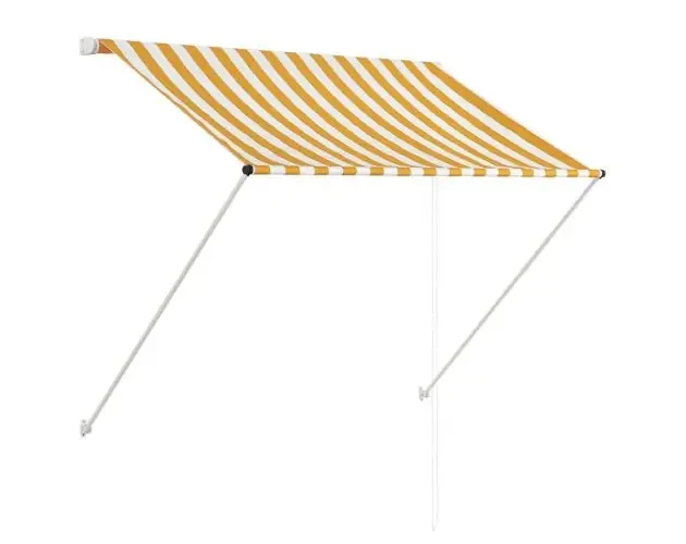 Alta Qualità vidaXL toldo retráctil 150×150 cm amarillo y blanco | Brico Depôt