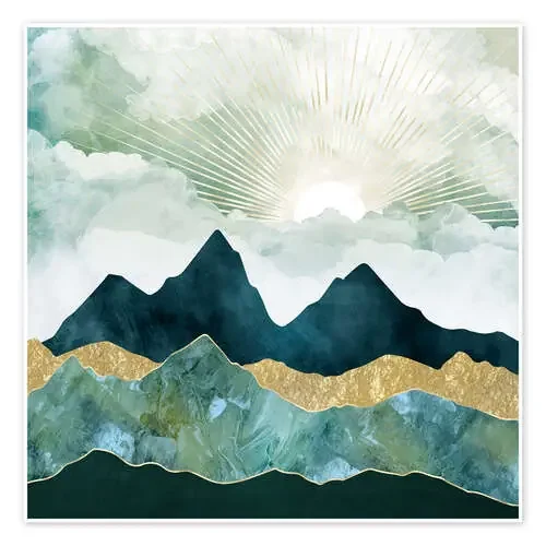 Amanecer dorado detrás de las nubes de SpaceFrog Designs
