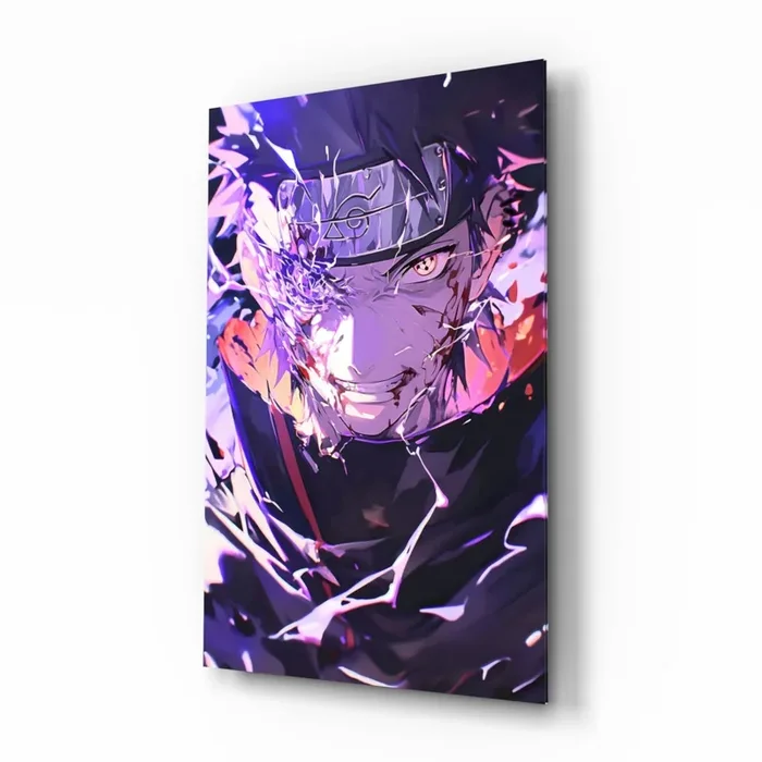 Amaterasu Itachi Glass Wall Art Designer Collection – 28.5 » X 18 «