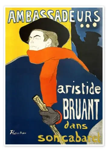 Ambassadeurs, Aristide Bruant de Henri de Toulouse-Lautrec Master Collection