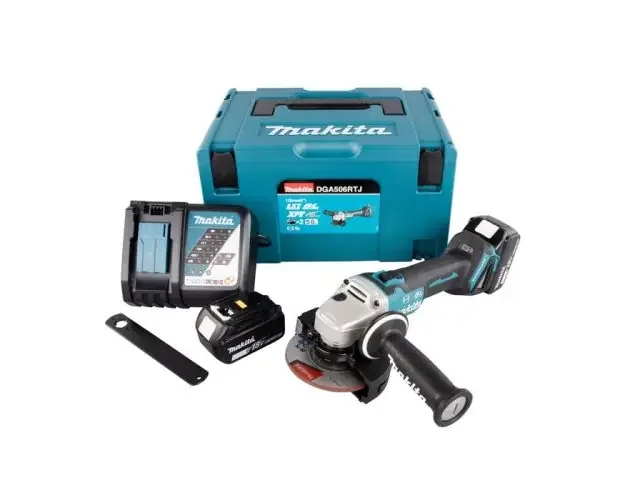 Amoladora angular 18v 125mm + 2 baterías 5ah + cargador + caja makpac – mak | Brico Depôt Alta Qualità