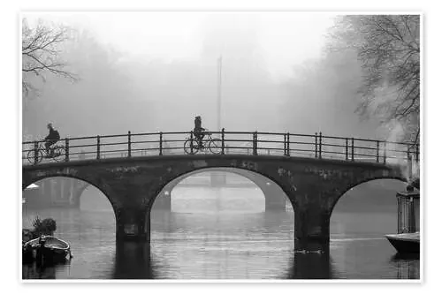 Amsterdam canal in black and white de George Pachantouris