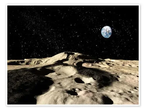 An old lava flow on the earths moon de Ron Miller Stocktrek Images